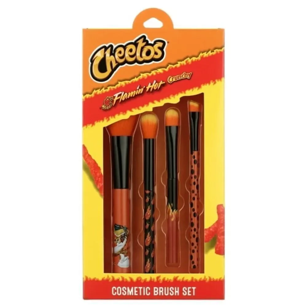 New Flamin' Hot Cheetos 4PC Cosmetic Brush Set